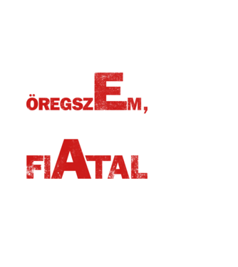 én nem öregszem  minta fekete pólón