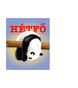 hétfő minta fehér pólón
