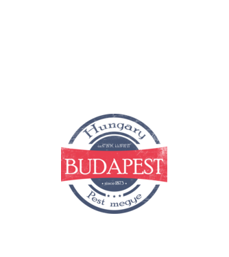 Budapest minta fehér pólón