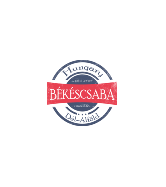 Békéscsaba minta fehér pólón
