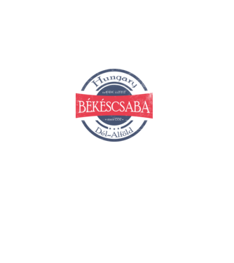 Békéscsaba minta fehér pólón