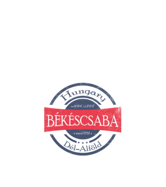Békéscsaba minta fehér pólón