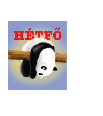 hétfő minta fekete pólón