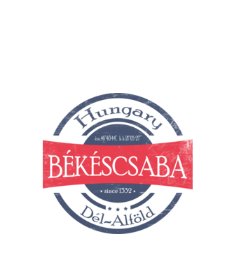 Békéscsaba minta fehér pólón