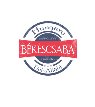 Békéscsaba minta homokszín pólón