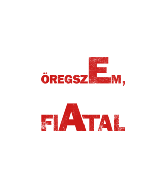 én nem öregszem  minta fekete pólón