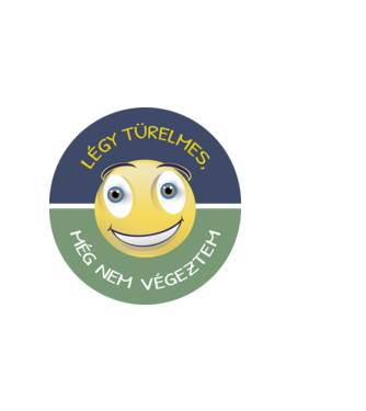 légy türelmes  minta fekete pólón