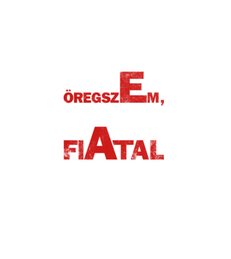én nem öregszem  minta fekete pólón