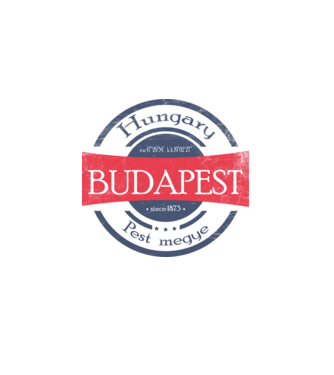 Budapest minta fehér pólón