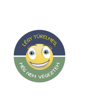 légy türelmes  minta fekete pólón