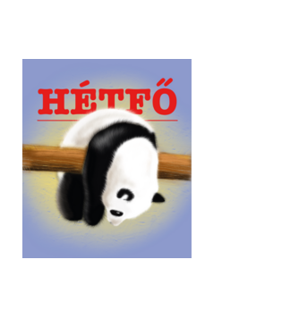 hétfő minta fekete pólón