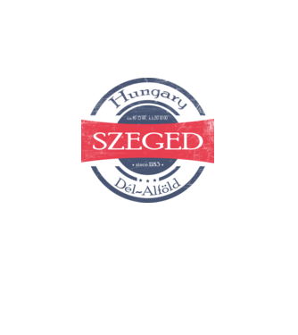 Szeged minta szürke pólón