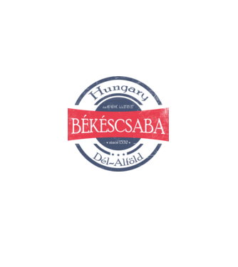 Békéscsaba minta fehér pólón