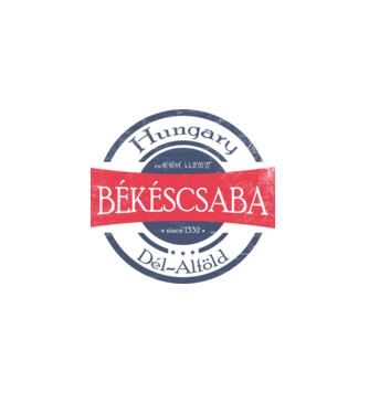 Békéscsaba minta fehér pólón