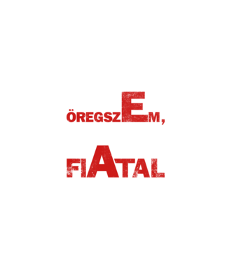 én nem öregszem  minta fekete pólón
