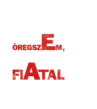 én nem öregszem  minta fekete pólón