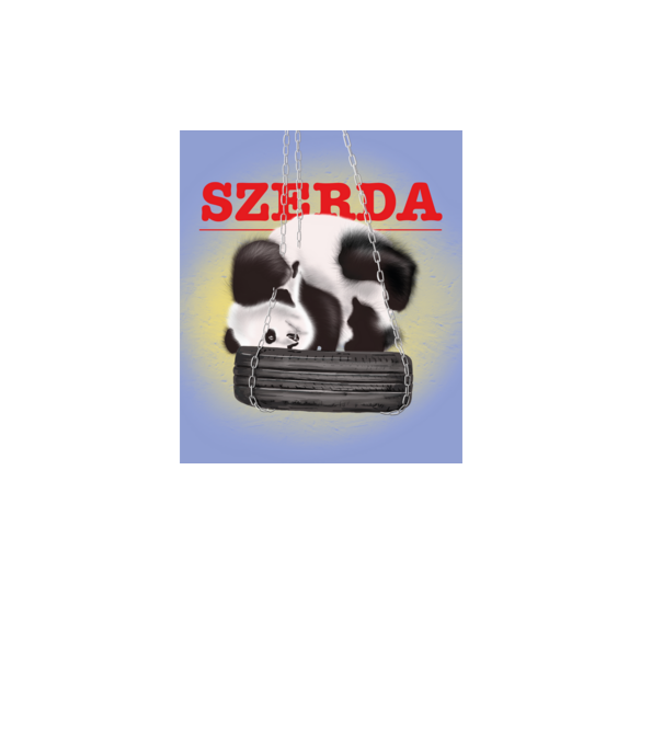szerda minta fekete pólón