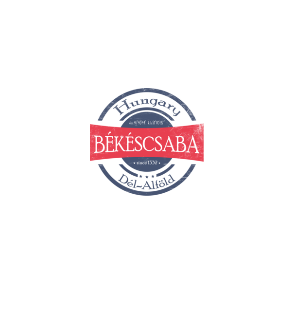 Békéscsaba minta fehér/piros pólón