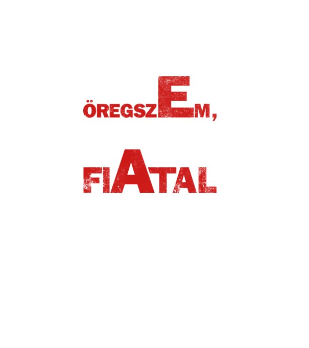 én nem öregszem minta fekete pólón