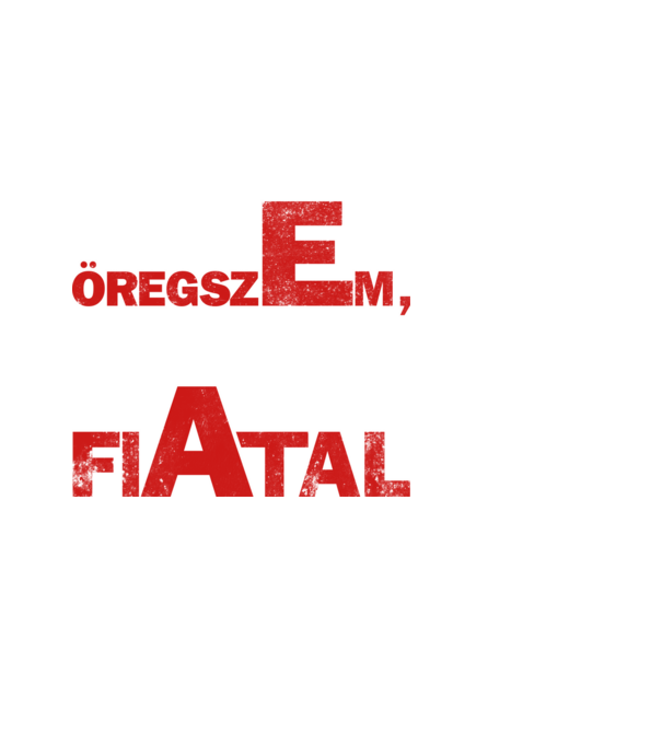 én nem öregszem minta fekete pólón