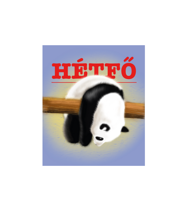 hétfő minta fekete pólón