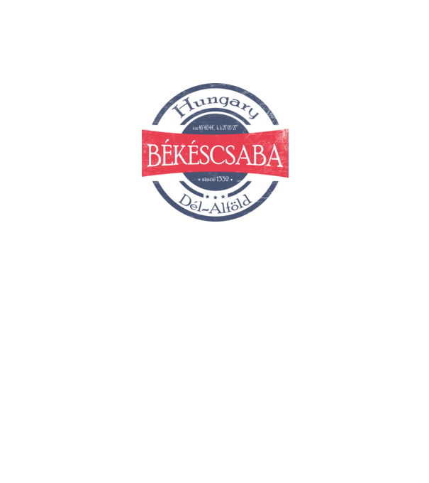 Békéscsaba minta fehér pólón
