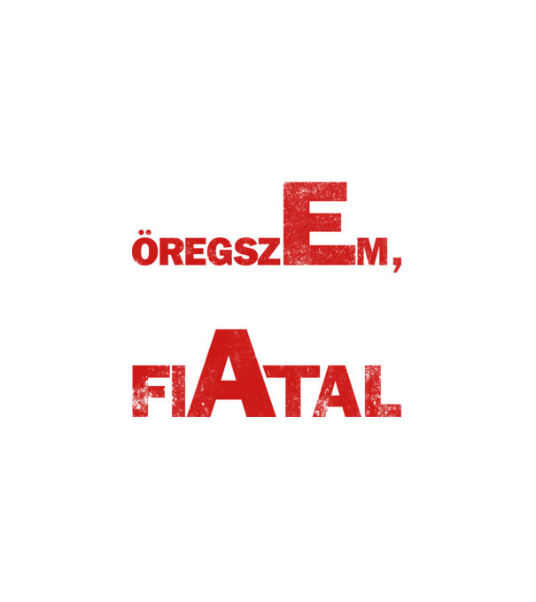 én nem öregszem minta fekete pólón