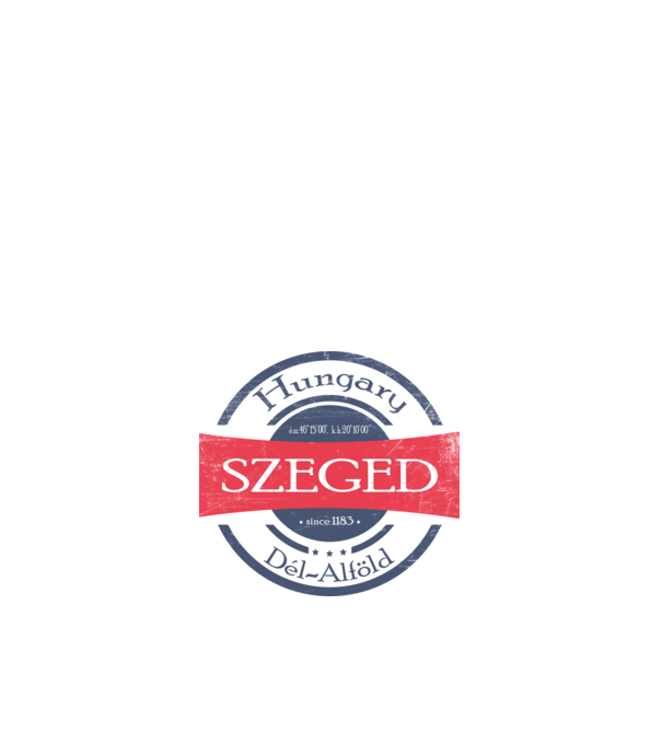 Szeged minta fehér pólón