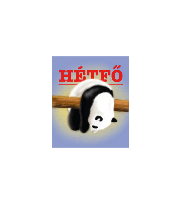 hétfő minta fekete pólón