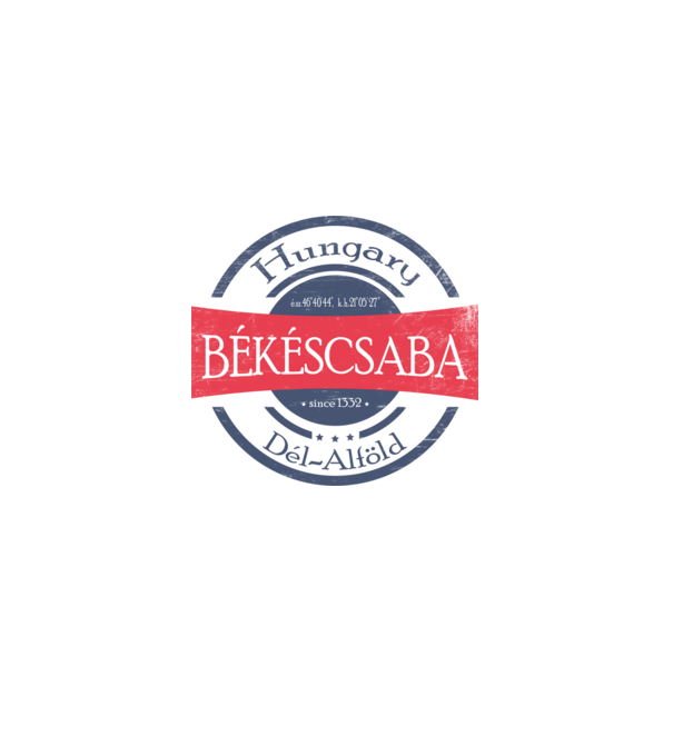 Békéscsaba minta fehér pólón