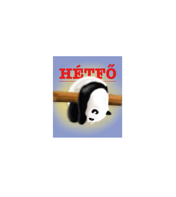 hétfő minta fekete pólón