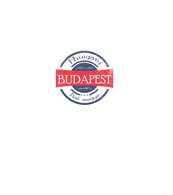 Budapest minta piros pólón