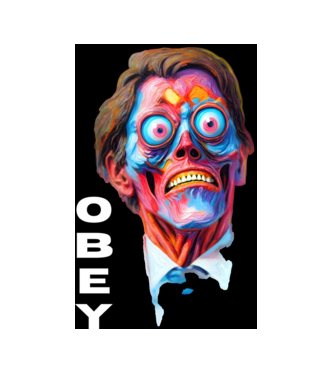 They live Obey minta fekete pólón
