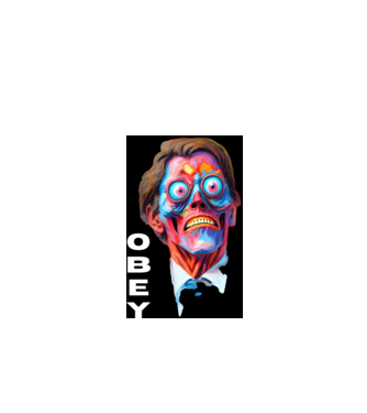 They live Obey minta fekete pólón