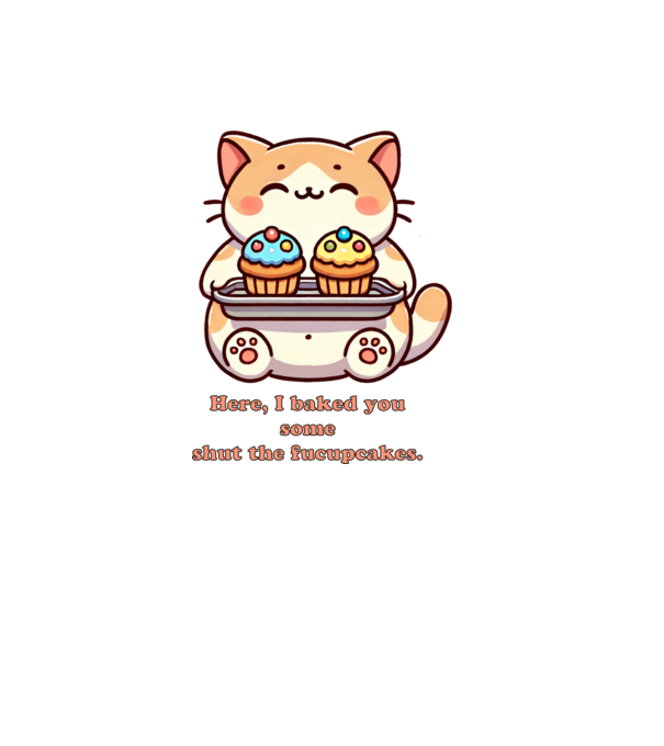 Shut the fucupcakes minta fekete pólón