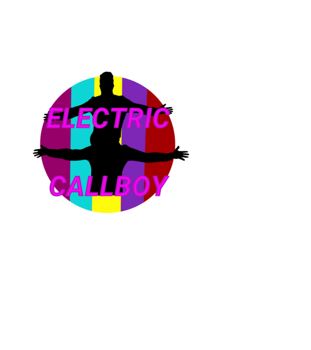 Electric Callboy minta fehér pólón