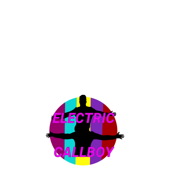 Electric Callboy minta fehér pólón