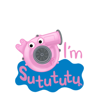 Turbopig minta fehér pólón