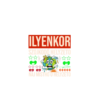 ILYENKOR SZOJKODÓ HELYZETÓ NAJ MISTHO minta fekete pólón