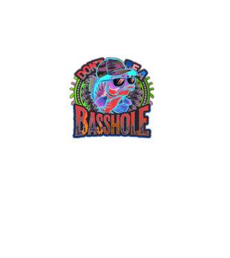 BASSHOLE minta fekete pólón