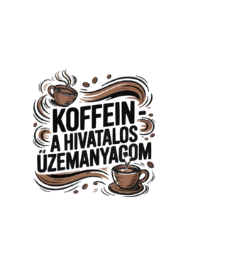 KOFFEIN A HIVATALOS ŰZEMANYAGOM minta világos rózsaszín pólón