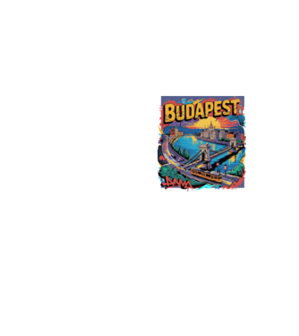 BUDAPEST minta neonsárga pólón