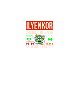 ILYENKOR SZOJKODÓ HELYZETÓ NAJ MISTHO minta khaki pólón