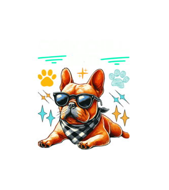 CSAK CHILL HAVER minta fekete pólón