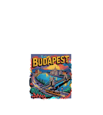 BUDAPEST minta fehér pólón