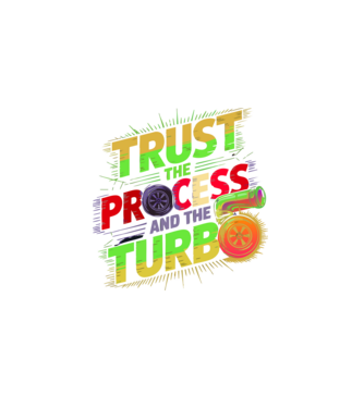 TURBO  DSG minta fekete pólón
