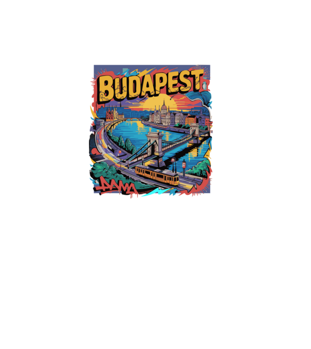 BUDAPEST minta fekete pólón