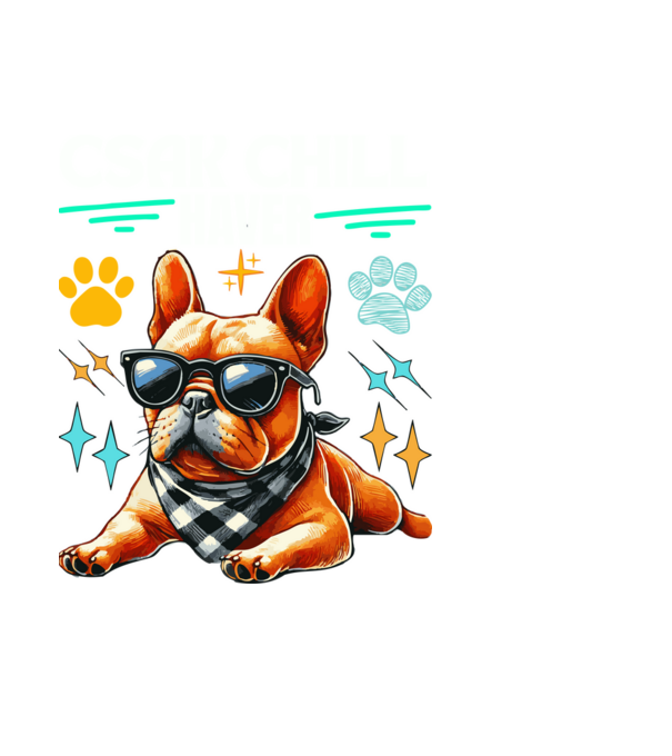CSAK CHILL HAVER minta fekete pólón