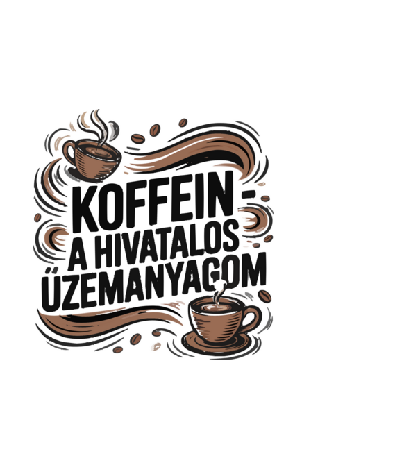 KOFFEIN A HIVATALOS ŰZEMANYAGOM minta világoskék pólón