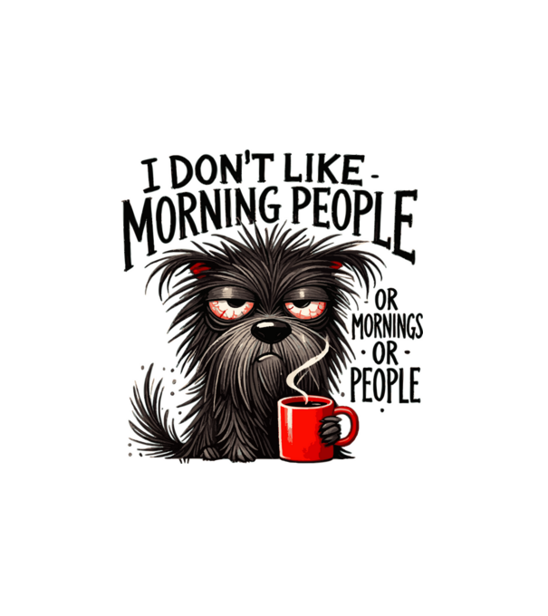 I DON'T LIKE- MORNING PEOPLE minta fehér pólón